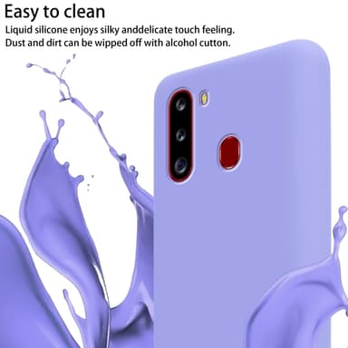 Samsung Galaxy A21 Skal Fodral Kedja (Lila)