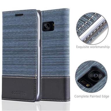 Samsung Galaxy S7 EDGE Plånboksfodral Skal (Blå)