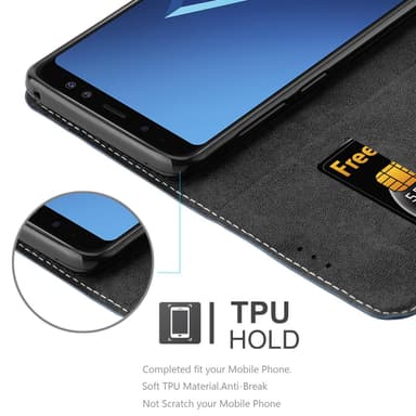 Samsung Galaxy A8 2018 Skal Fodral Case (Blå)