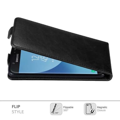 Samsung Galaxy J7 2017 Flipfodral Skal (Svart)
