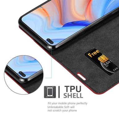 Oppo Reno4 Z Skal Fodral Case (Röd)