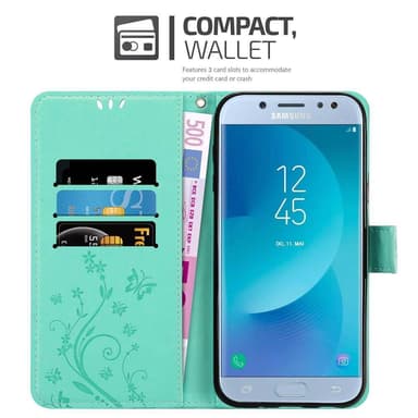 Samsung Galaxy J5 2017 Plånboksfodral Skal (Turkos)