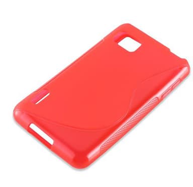 LG OPTIMUS F3 Skal Fodral Case (Röd)