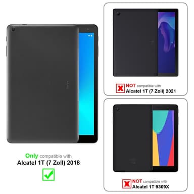 Alcatel 1T (7 tum) 2018 Skal Fodral Case (Brun)