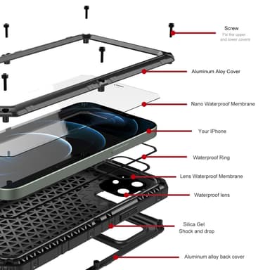 iPhone 12 Skal Fodral Case (Svart)