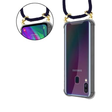 Samsung Galaxy A40 Skal Fodral Kedja (Blå)