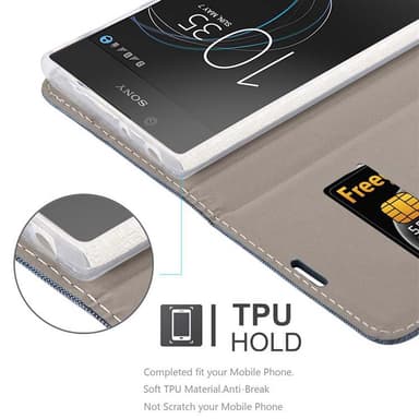 Sony Xperia L1 Plånboksfodral Skal (Blå)