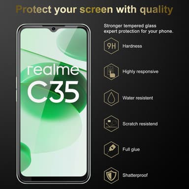 Realme C35 / Narzo 50A PRIME 3x Skyddsglas Skyddsfilm