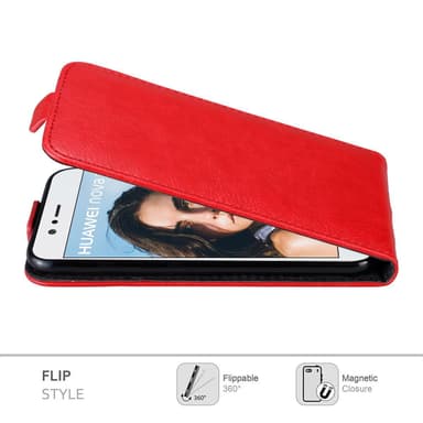 Huawei NOVA 2 Flipfodral Skal (Röd)
