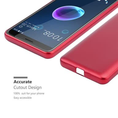 Skal HTC Desire 12 Fodral Case (Röd)