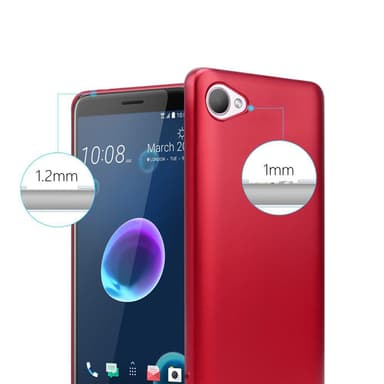 Skal HTC Desire 12 Fodral Case (Röd)