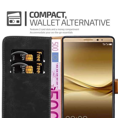 Huawei MATE 8 Plånboksfodral Skal (Svart)