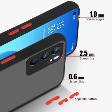 Oppo Reno6 5G Skal Fodral Case (Svart)