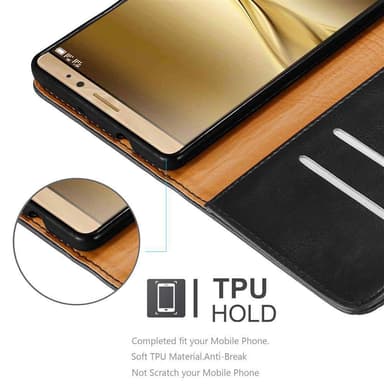 Huawei MATE 8 Plånboksfodral Skal (Svart)