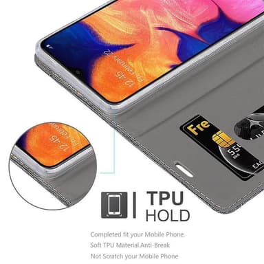 Samsung Galaxy A10 / M10 Plånboksfodral Skal (Grå)