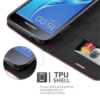 Samsung Galaxy J3 2016 Skal Fodral Case (Röd)