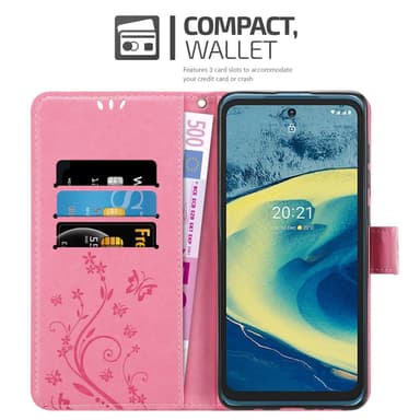 Nokia XR20 Plånboksfodral Skal (Rosa)