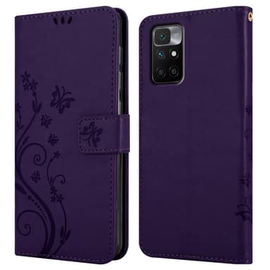 Xiaomi RedMi 10 Plånboksfodral Skal (Lila)