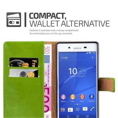 Sony Xperia Z3 PLUS / Z4 Plånboksfodral Skal (Grön)