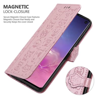Samsung Galaxy S10 4G Plånboksfodral Skal (Rosa)