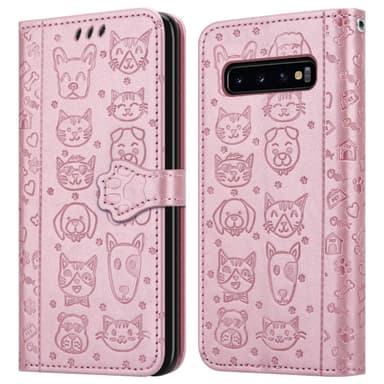 Samsung Galaxy S10 4G Plånboksfodral Skal (Rosa)
