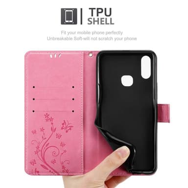 Samsung Galaxy A10s / M01s Plånboksfodral Skal (Rosa)