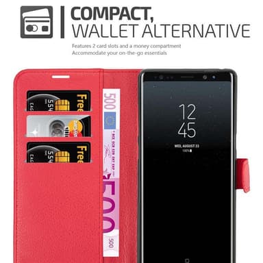 Samsung Galaxy NOTE 8 Plånboksfodral Skal (Röd)