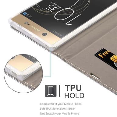 Sony Xperia XA1 ULTRA Plånboksfodral Skal (Grå)