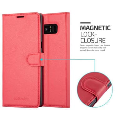 Samsung Galaxy NOTE 8 Plånboksfodral Skal (Röd)