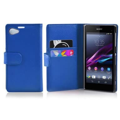 Skal Sony Xperia Z1 COMPACT Plånboksfodral (Blå)