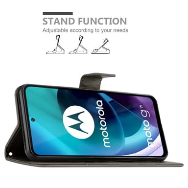 Motorola MOTO G71 5G Plånboksfodral Skal (Grå)