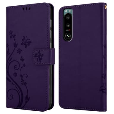 Sony Xperia 5 III Plånboksfodral Skal (Lila)