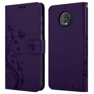 Motorola MOTO G6 PLUS Plånboksfodral Skal (Lila)