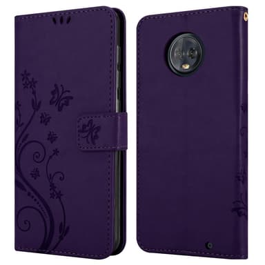 Motorola MOTO G6 PLUS Plånboksfodral Skal (Lila)