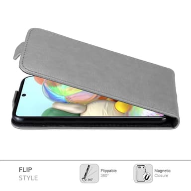 Samsung Galaxy A71 4G Flipfodral Skal (Grå)