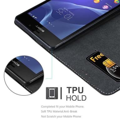 Sony Xperia M2 / M2 AQUA Skal Fodral Case (Svart)