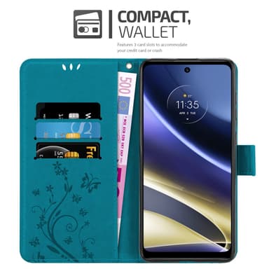 Motorola MOTO G51 5G Plånboksfodral Skal (Blå)