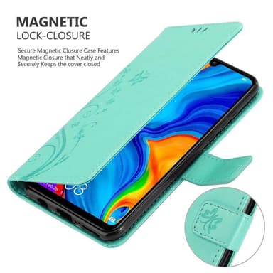 Huawei P30 LITE Plånboksfodral Skal (Turkos)
