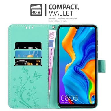 Huawei P30 LITE Plånboksfodral Skal (Turkos)