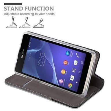 Sony Xperia Z1 COMPACT Plånboksfodral Skal (Grå)