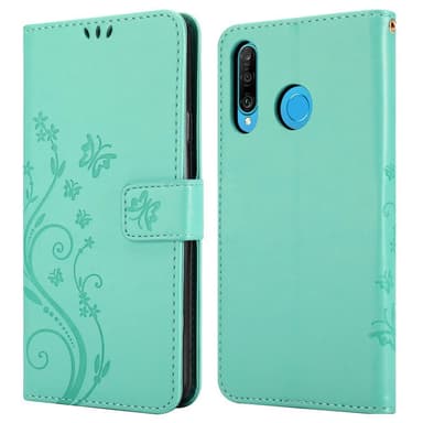 Huawei P30 LITE Plånboksfodral Skal (Turkos)