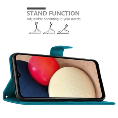 Samsung Galaxy A02s Plånboksfodral Skal (Blå)
