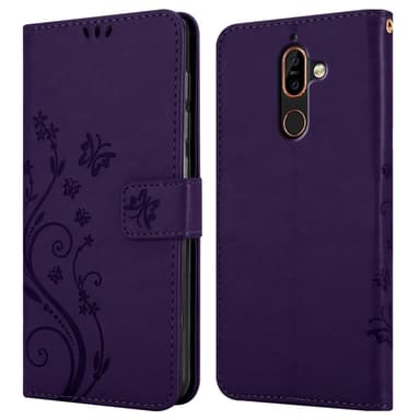 Nokia 7 PLUS Plånboksfodral Skal (Lila)