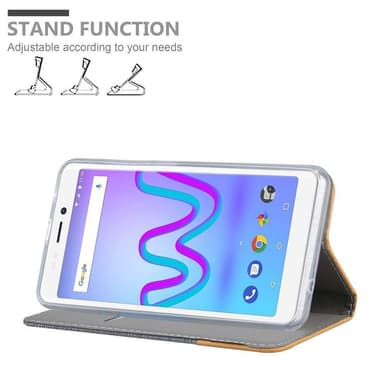 WIKO JERRY 3 Plånboksfodral Skal (Grå)