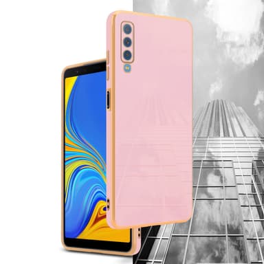 Samsung Galaxy A7 2018 Skal Fodral Case (Rosa)