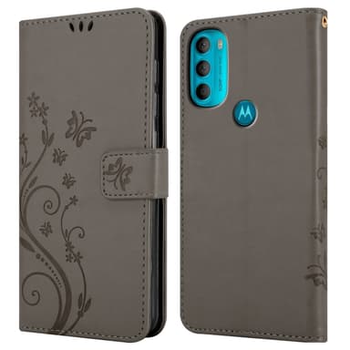 Motorola MOTO G71 5G Plånboksfodral Skal (Grå)