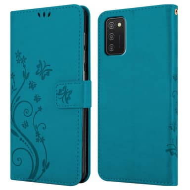 Samsung Galaxy A02s Plånboksfodral Skal (Blå)