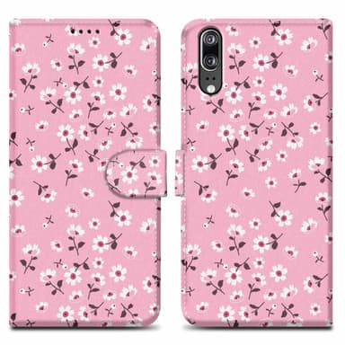 Huawei P20 Plånboksfodral Skal (Rosa)
