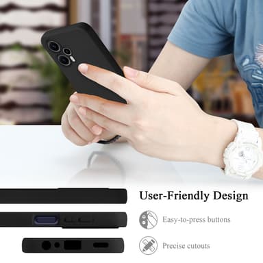 Xiaomi Poco F5 Skal Fodral Case (Svart)