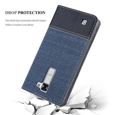 LG K7 2016 Plånboksfodral Skal (Blå)